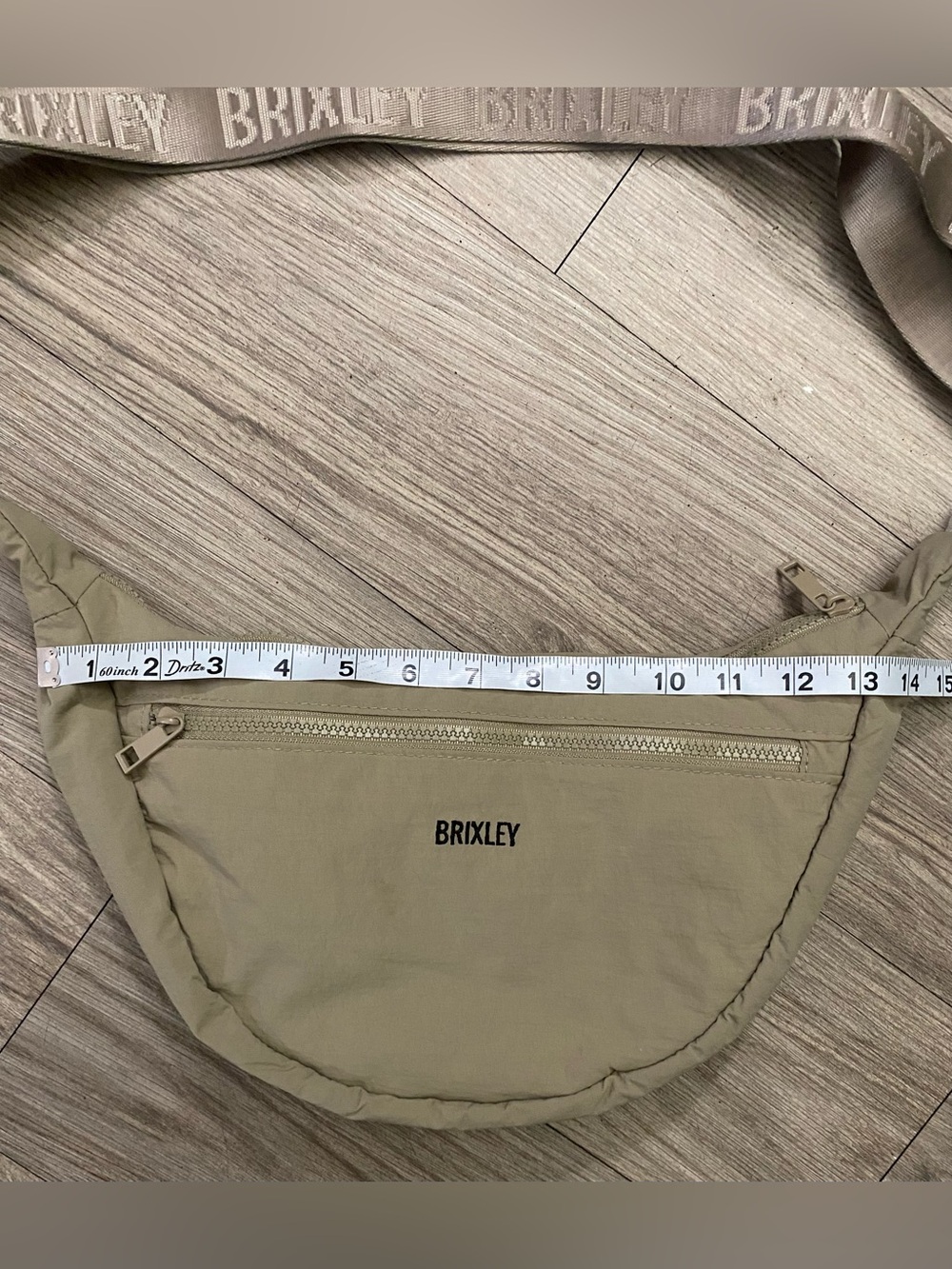 Brixley Sand Crescent Bag Sling Bag with Branded Strap - Picture 4 of 16